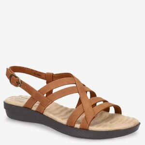 Easy Street Lobo Comfort Sandal Brown Wide Size